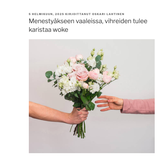 Kommunistien ja vihreiden tulee karistaa woke